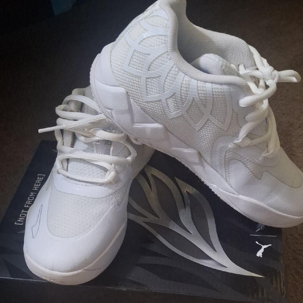 Puma White Textured Sneakers